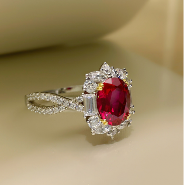 3 Carat Ruby Adjustable Open Ring – Timeless Elegance with a Modern Twist