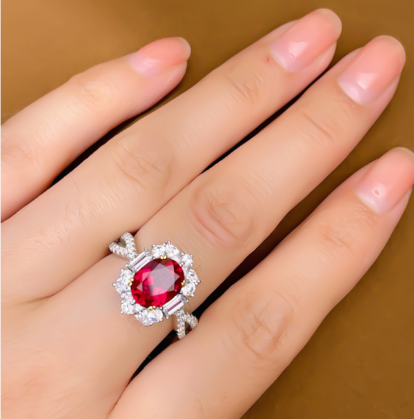 3 Carat Ruby Adjustable Open Ring – Timeless Elegance with a Modern Twist - Image 7